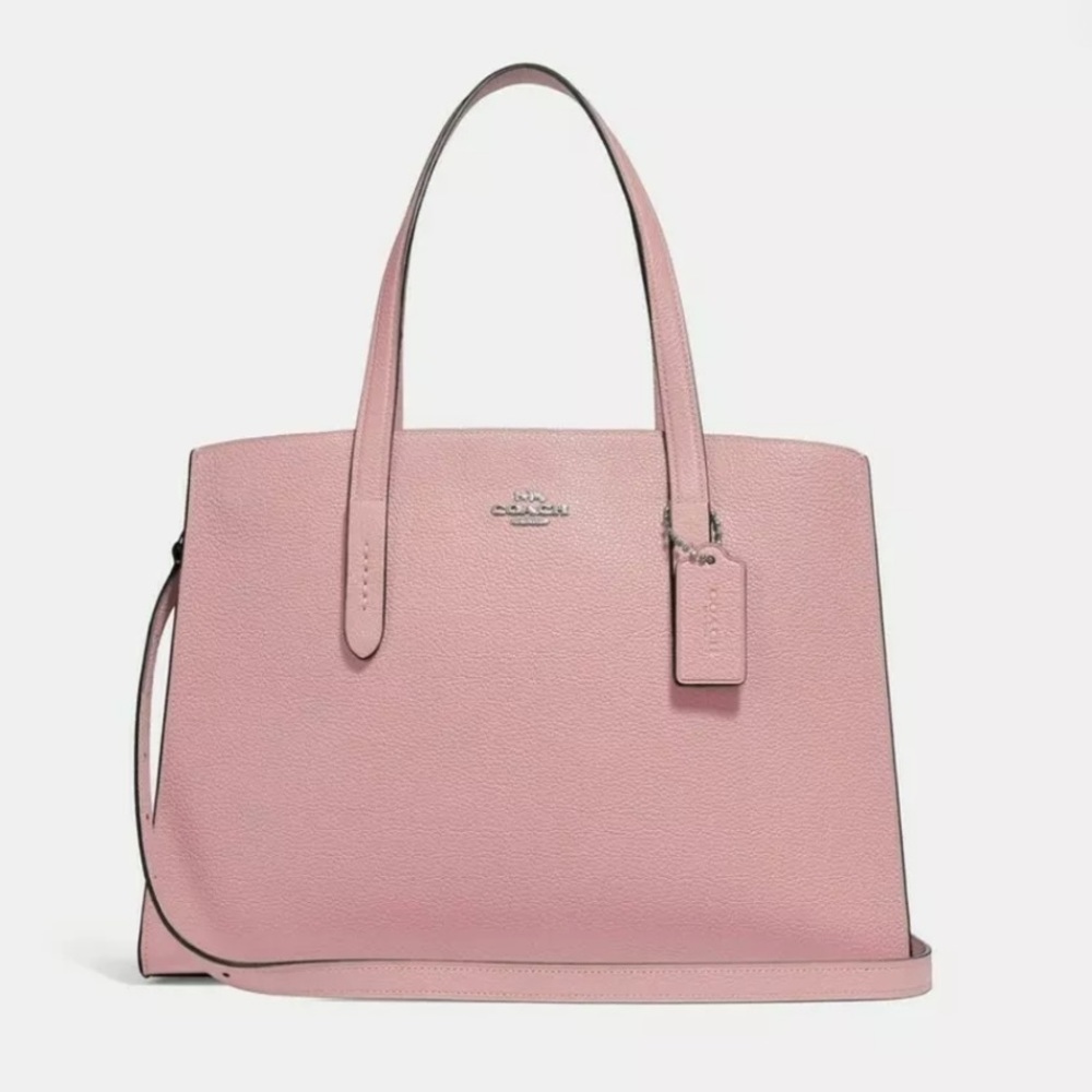 NWT Coach Charlie Carryall Pebble Blossom Leather Tote 25137 - Picture 2 of 4